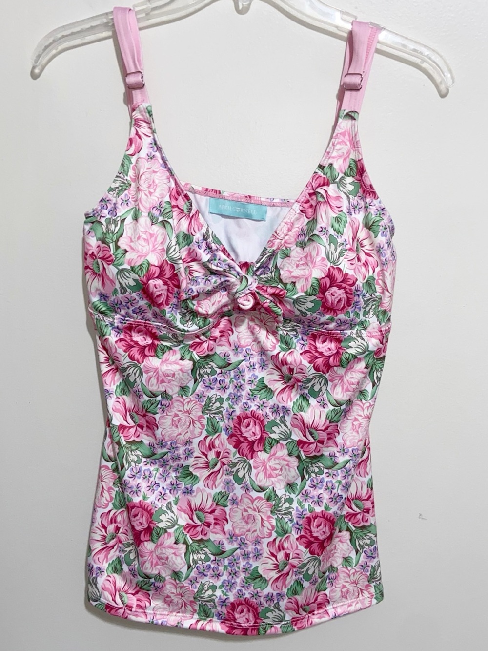 April Cornell Swim Top Womens XS Floral Beach Tankini Top Only Resortwear Floral